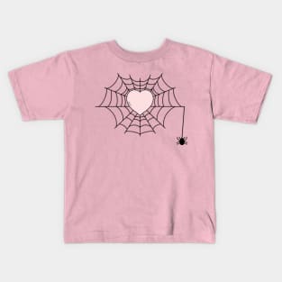 Spider Web Heart Kids T-Shirt